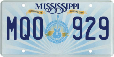 MS license plate MQO929