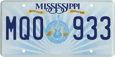 MS license plate MQO933