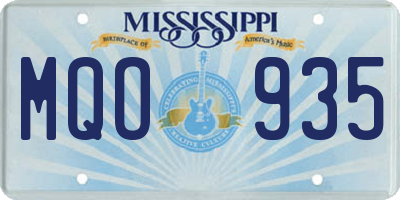 MS license plate MQO935
