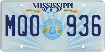 MS license plate MQO936