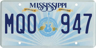 MS license plate MQO947