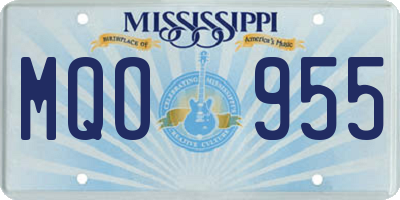 MS license plate MQO955