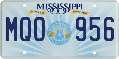 MS license plate MQO956