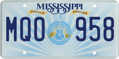 MS license plate MQO958