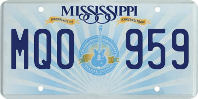 MS license plate MQO959