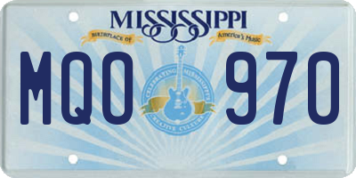 MS license plate MQO970