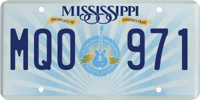 MS license plate MQO971