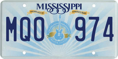 MS license plate MQO974