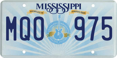 MS license plate MQO975