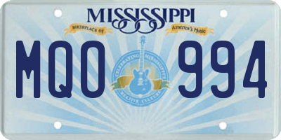 MS license plate MQO994
