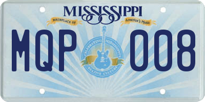 MS license plate MQP008