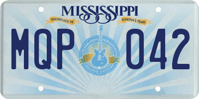MS license plate MQP042