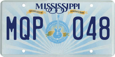 MS license plate MQP048