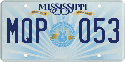 MS license plate MQP053