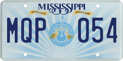 MS license plate MQP054