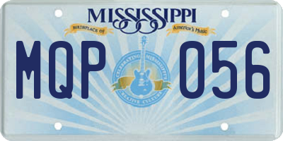 MS license plate MQP056