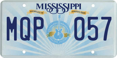 MS license plate MQP057