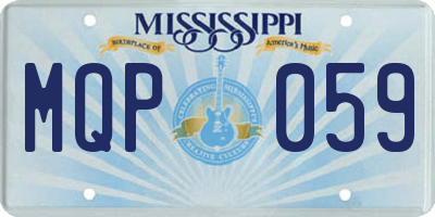 MS license plate MQP059