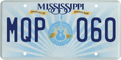MS license plate MQP060