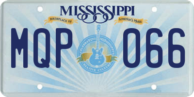 MS license plate MQP066