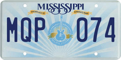 MS license plate MQP074