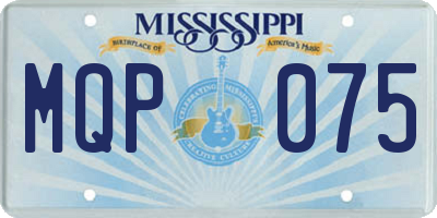 MS license plate MQP075