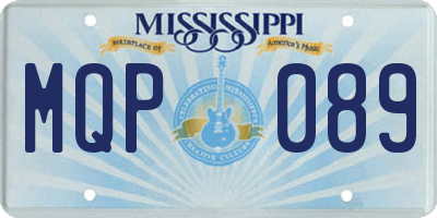 MS license plate MQP089