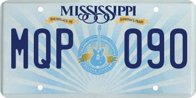 MS license plate MQP090