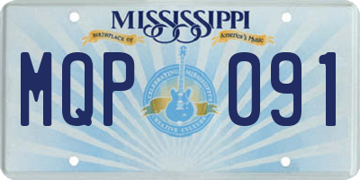 MS license plate MQP091