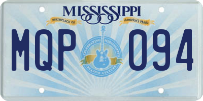 MS license plate MQP094