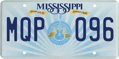 MS license plate MQP096