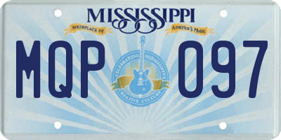MS license plate MQP097