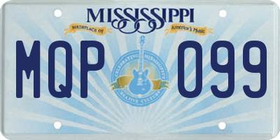 MS license plate MQP099