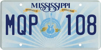 MS license plate MQP108