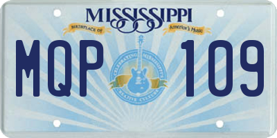 MS license plate MQP109