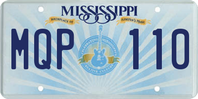 MS license plate MQP110