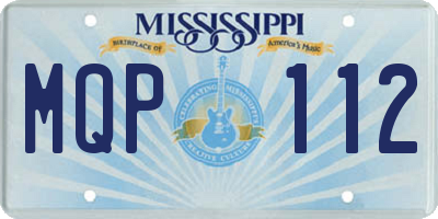 MS license plate MQP112