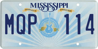 MS license plate MQP114