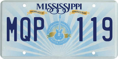 MS license plate MQP119
