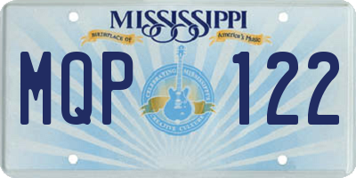 MS license plate MQP122
