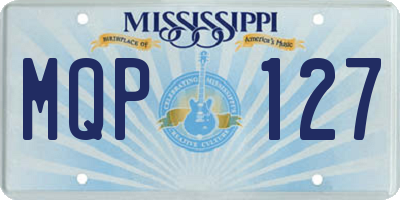 MS license plate MQP127