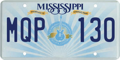MS license plate MQP130