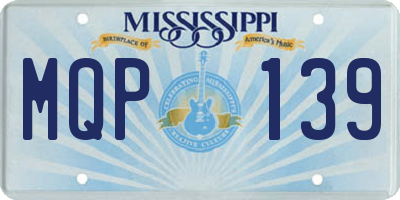 MS license plate MQP139