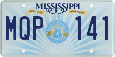 MS license plate MQP141