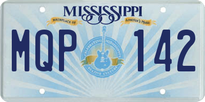 MS license plate MQP142