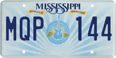 MS license plate MQP144