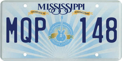 MS license plate MQP148