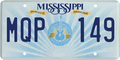 MS license plate MQP149
