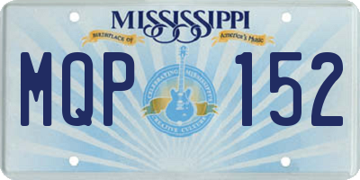 MS license plate MQP152