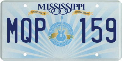 MS license plate MQP159